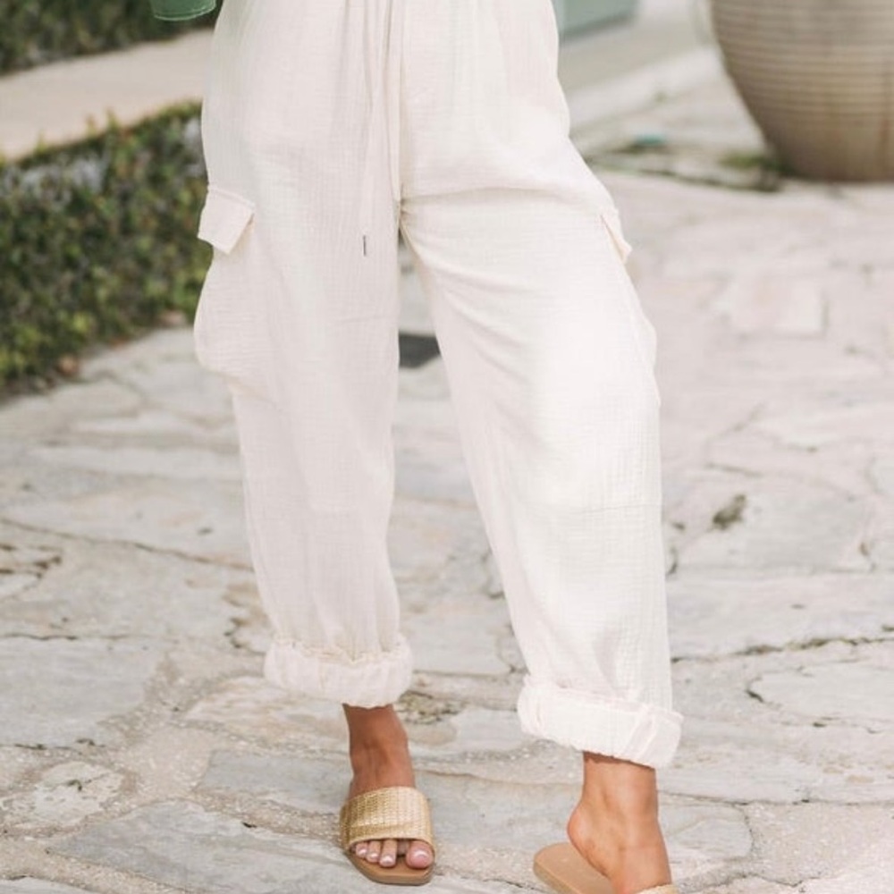 Delaney Cotton Pants - Ivory